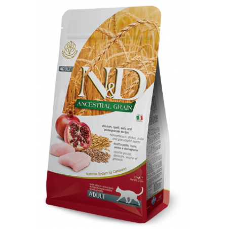 N&D CAT ADULT CHICKEN POMEGRANATE 1,5Κ