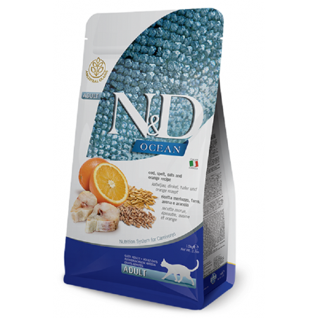 N&D CAT ADULT CODFISH ORANGE 1,5Κ