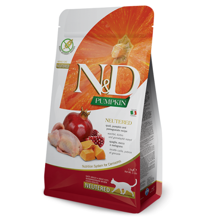 N&D CAT NEUTERED PUMPKIN QUAIL POMEGRANATE 1,5Κ