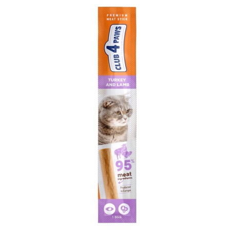 CLUB4PAWS CAT STICK TURKEY-LAMB 5GR