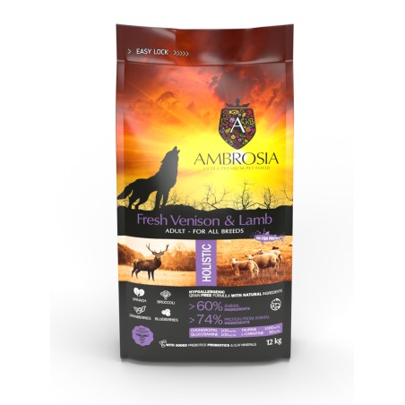 AMBROSIA DOG ADULT VENISON & LAMB