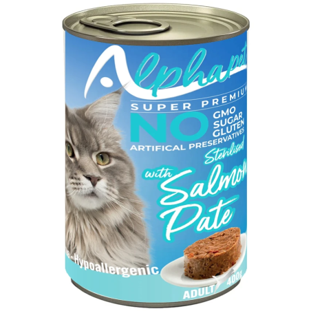 ALPHAPET CAT STERILISED ΠΑΤΕ ΣΟΛΟΜΟ 400GR