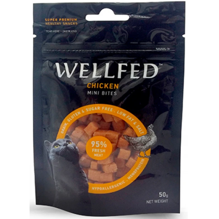 ΛΙΧΟΥΔΙΑ ΓΑΤΑΣ WELLFED MINI BITES ΚΟΤΟΠΟΥΛΟ 50GR