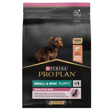 PROPLAN DOG PUPPY SM-MINI SENS. SKIN ΣΟΛΟΜΟΣ 3K