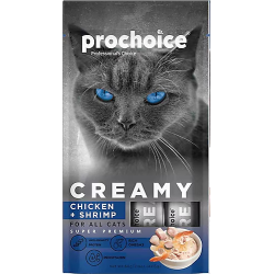 PROCHOICE CAT CREAMY CHICKEN-SHRIMP 4x15GR 60GR