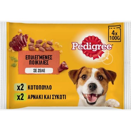 PEDIGREE ΦΑΚΕΛΑΚΙ MP ΚΟΤΟΠΟΥΛΟ-ΑΡΝΙ ΣΕ ΖΕΛΕ 4Χ100GR