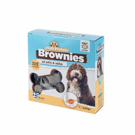 ΜΠΙΣΚΟΤΑ BROWNIES HIGH PROT.ΜΕΛΙ & ΓΑΛΑ MBF 200GR