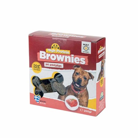 ΜΠΙΣΚΟΤΑ BROWNIES HIGH PROT.ΜΟΣΧΑΡΙ MBF 200GR