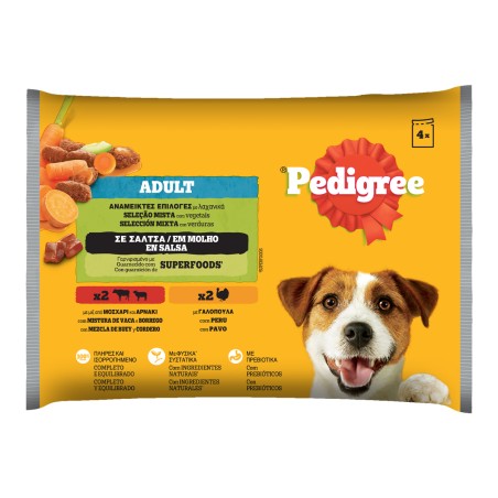 PEDIGREE ΦΑΚΕΛΑΚΙ MP ΜΟΣΧ.ΑΡΝΙ.ΓΑΛ. ΣΑΛΤΣΑ 4X100GR 400GR