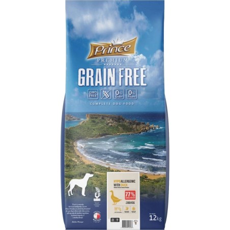 PRINCE DOG ADULT HYPOALL. GRAIN FREE DUCK 12K.