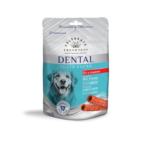 CELEBRATE DENTAL FILLED STICKS BEEF CRANB. 150GR