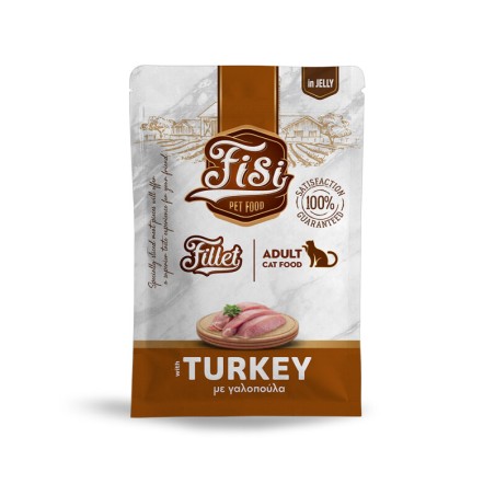 FISI CAT ADULT ΦΑΚ. FILLET ΓΑΛΟΠΟΥΛΑ ΣΕ ΖΕΛΕ 85GR