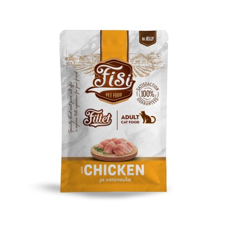 FISI CAT ADULT ΦΑΚ. FILLET ΚΟΤ.ΣΕ ΖΕΛΕ 85GR