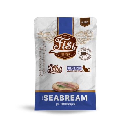 FISI CAT STERILIZED ΦΑΚ. FILLET ΤΣΙΠΟΥΡΑ ΣΕ ΖΕΛΕ 85GR