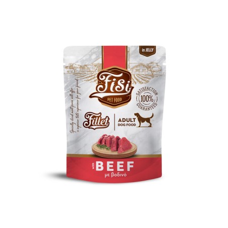 FISI DOG ADULT ΦΑΚ. FILLET ΒΟΔΙΝΟ ΣΕ ΖΕΛΕ 500GR