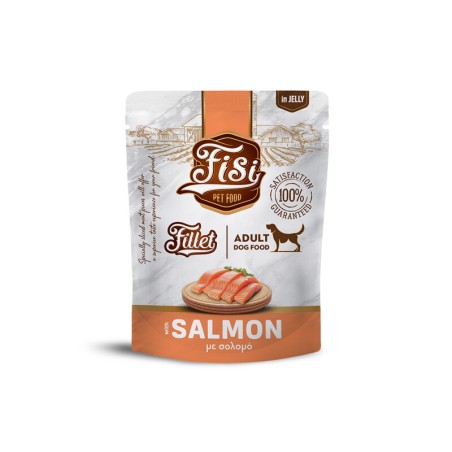 FISI DOG ADULT ΦΑΚ. FILLET ΣΟΛΩΜΟ ΣΕ ΖΕΛΕ 500GR