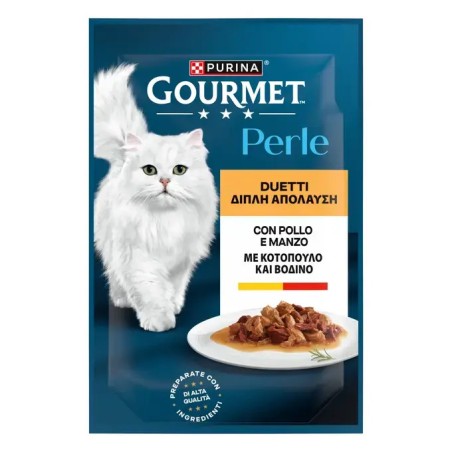 GOURMET PERLE ΦΑΚΕΛΑΚΙ ΚΟΤΟΠΟΥΛΟ-ΒΟΔΙΝΟ 85GR