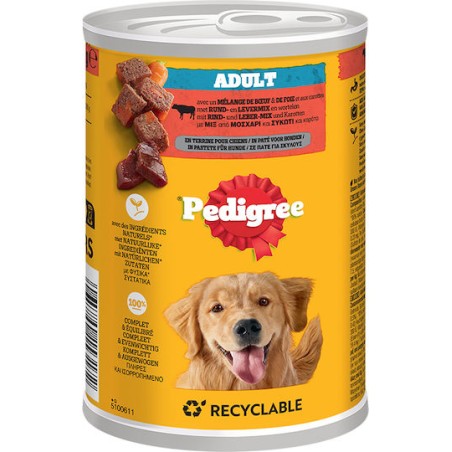 PEDIGREE ΚΟΝΣΕΡΒΑ ΣΚΥΛOY ΜΟΣX-ΣΥΚ-ΚΑΡΟΤ ΣΕ ΠΑΤΕ 400ΓΡ